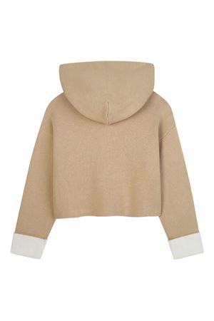 beige cotton cardigan LANVIN KIDS | N30265P51